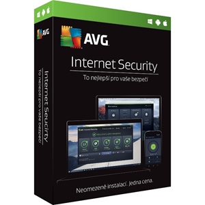 Obrázek AVG Internet Security, obnovení licence, počet licencí 1, platnost 2 roky
